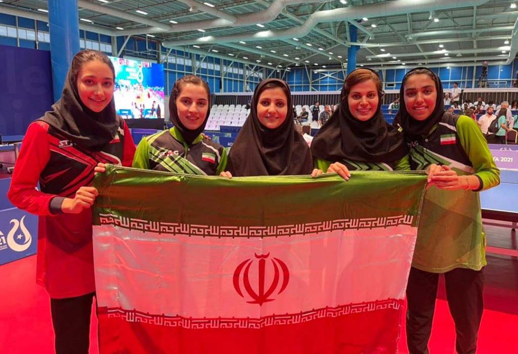 مدال طلای دلچسب دختران تنیس روی میز در قونیه