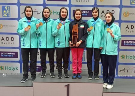 قهرمانی دختران جوان تنیس روی میز در آلماتی